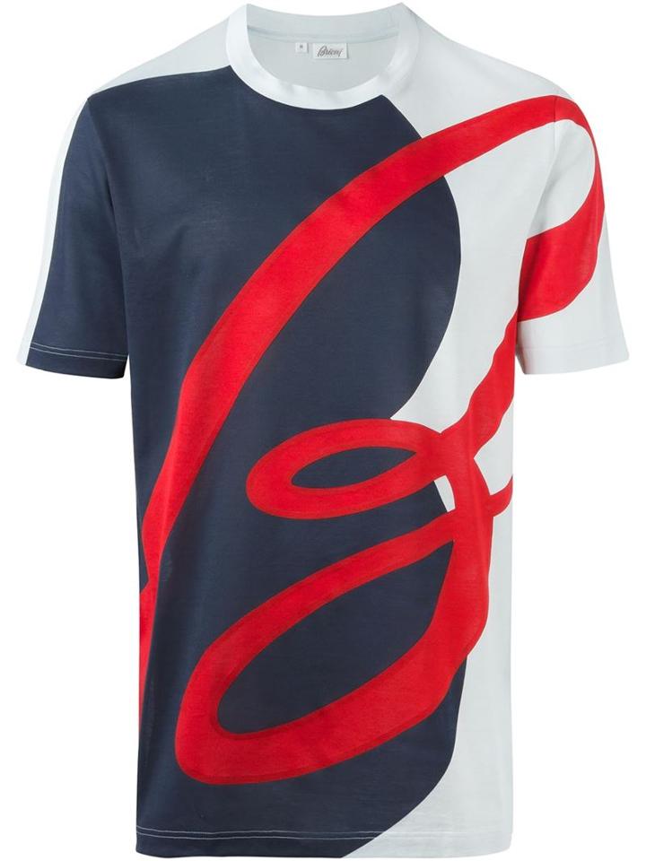 Brioni 'b' Print T-shirt
