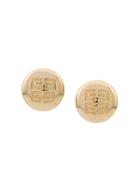 Givenchy Pre-owned 1980's Sculpted Round Earrings - Gold
