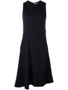 08sircus Pinstripe Asymmetric Skirt Dress - Black