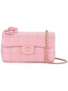 Chanel Vintage Quilted Camellia Shoulder Bag - Pink & Purple