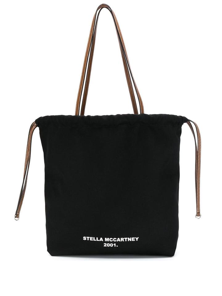 Stella Mccartney Logo Print Tote Bag - Black