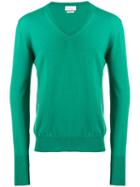 Ballantyne Knit V-neck Sweater - Green