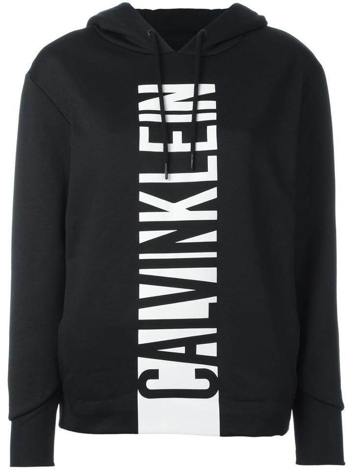 Calvin Klein Jeans Logo Print Hoodie, Women's, Size: Small, Black, Cotton/polyamide