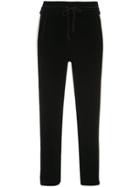 Mother Lounger Ankle Track Pants - Black