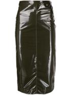 Twin-set Glossy Effect Pencil Skirt - Grey