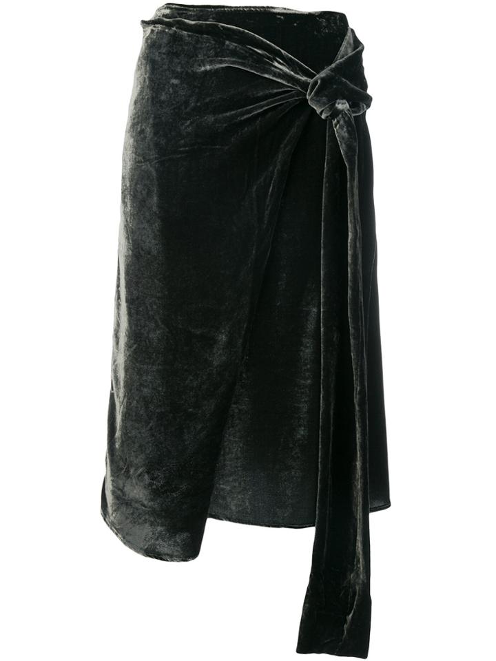 Federica Tosi Asymmetric Tie Skirt - Grey