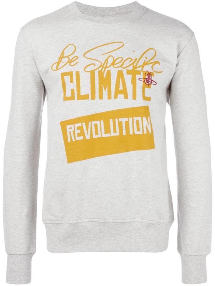 Vivienne Westwood Man 'revolution' Print Sweatshirt - Grey
