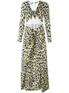 Moschino Leopard Print Maxi Dress, Women's, Size: 42, Black, Rayon/other Fibers