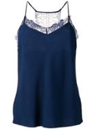 Dvf Diane Von Furstenberg Lace Detailed Vest Top - Blue