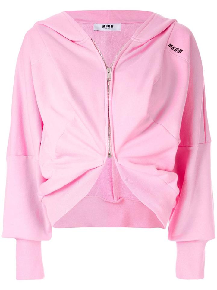 Msgm Gathered Front Jacket - Pink
