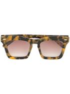 Karen Walker Banks Crazy Tort Sunglasses - Brown