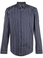 Maison Margiela Slim Patterned Shirt - Blue