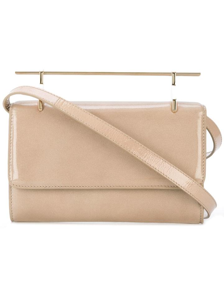 M2malletier Metallic Handle Crossbody Bag - Nude & Neutrals