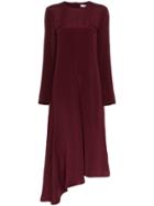 Tibi Cutout Bow Embellished Silk Dress - Red