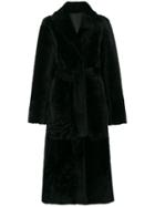 Drome Long Buttoned Coat - Black