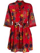 Jean Paul Gaultier Pre-owned 1991 Floral Shirt And Skirt Set - Red