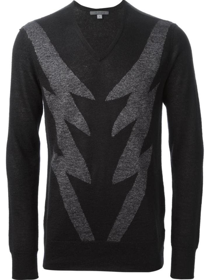John Varvatos Intarsia Knit Sweater