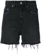Ksubi Frayed Denim Shorts - Black
