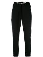 Ann Demeulemeester Cropped Trousers, Women's, Size: 38, Black, Virgin Wool/rayon/linen/flax