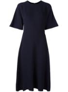 Valentino Crepe Couture A-line Dress, Women's, Size: 44, Blue, Silk