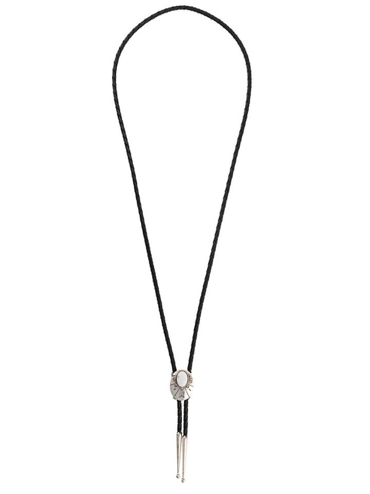 Jessie Western Stone Embellished Long Necklace - Black
