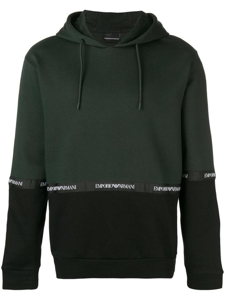 Emporio Armani Logo Band Hoodie - Green