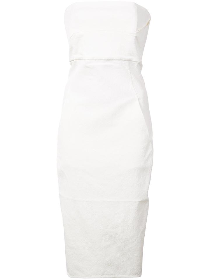 Rick Owens Fitted Bustier Dress - White