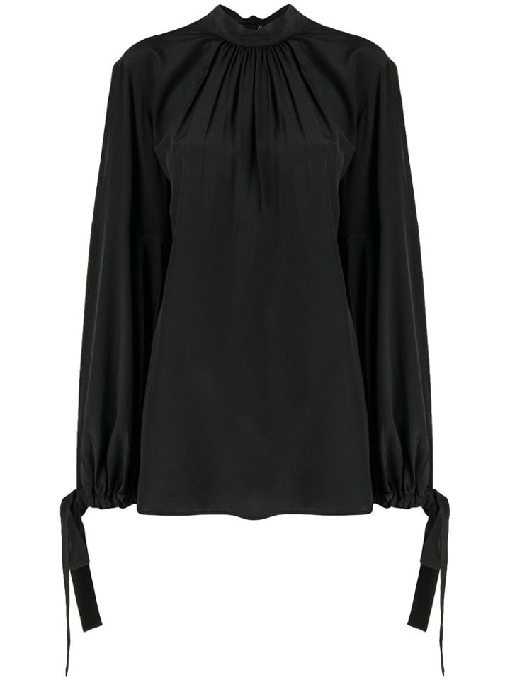 Prada Tie-neck Blouse - Black