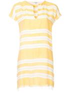 Lemlem Horizontal Stripes Tunic Dress - Yellow