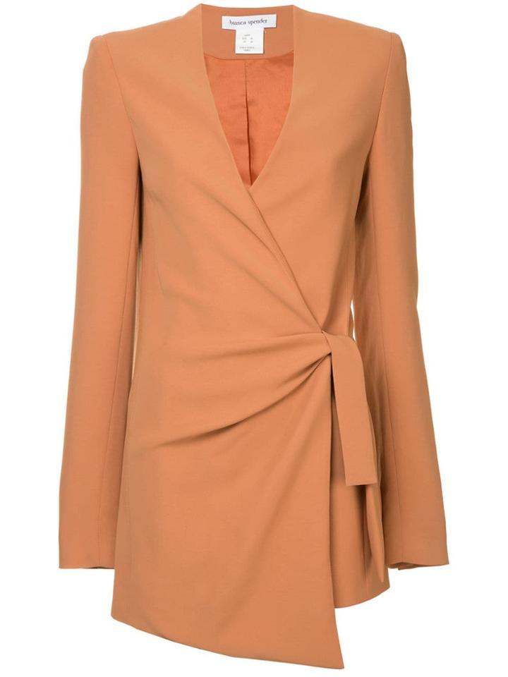 Bianca Spender Ballerina Wrap Jacket - Brown