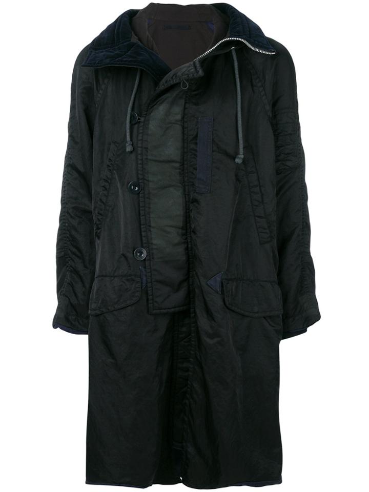 Sacai Oversized Hooded Coat - Unavailable