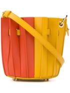 Sara Battaglia Plisse Bucket Bag - Yellow