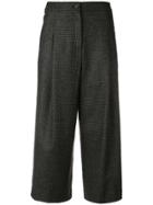 Mcq Alexander Mcqueen Houndstooth Cropped Trousers - Grey