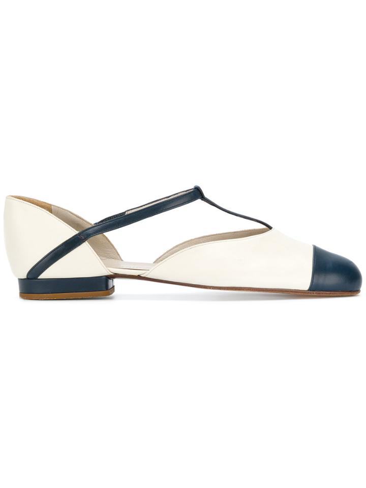 Giorgio Armani Vintage T-bar Ballerinas - Nude & Neutrals