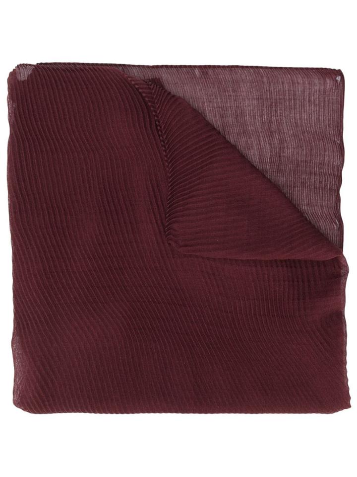 Agnona Pleated Mini Scarf - Red