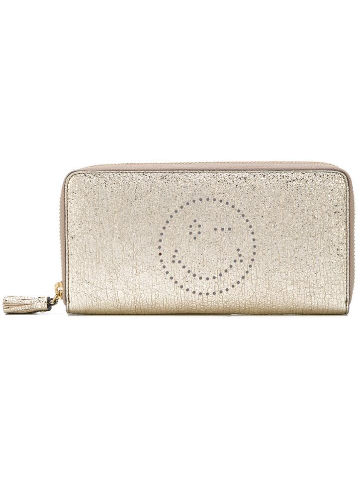 Anya Hindmarch Large Wink Zip Around Wallet - Metallic