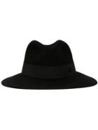 Maison Michel Classic Fedora Hat - Black