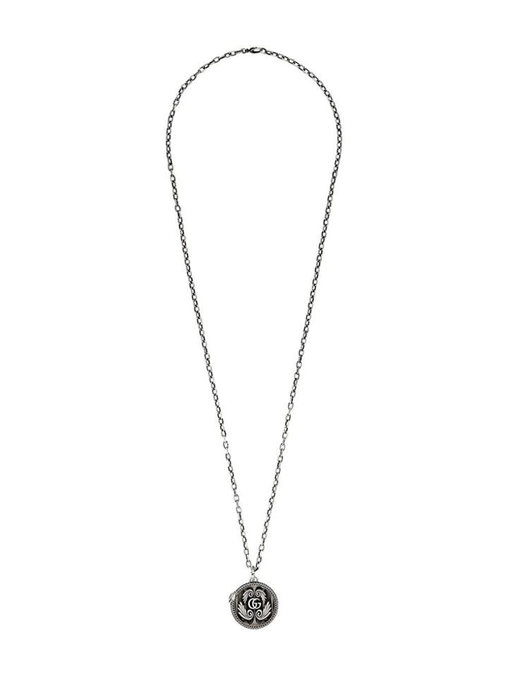 Gucci Necklace In Silver With Double G Pendant