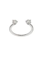Delfina Delettrez 18kt White Gold Dots Diamond Pave Ring - Silver