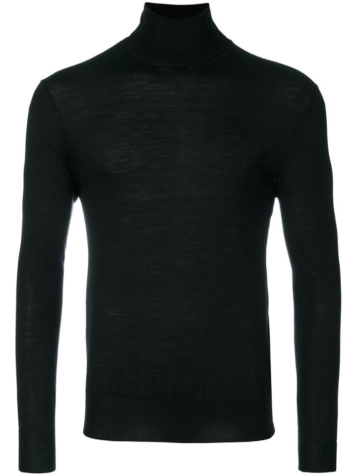 Neil Barrett Ribbed Roll Neck Sweater - Black
