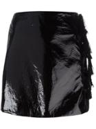 Kenzo Faux Patent Leather Mini Skirt - Black