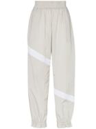 Ganni Striped Flared Cuff Track Pants - Grey