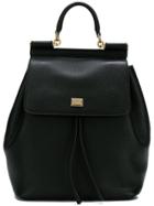 Dolce & Gabbana Pebbled Sicily Backpack - Black
