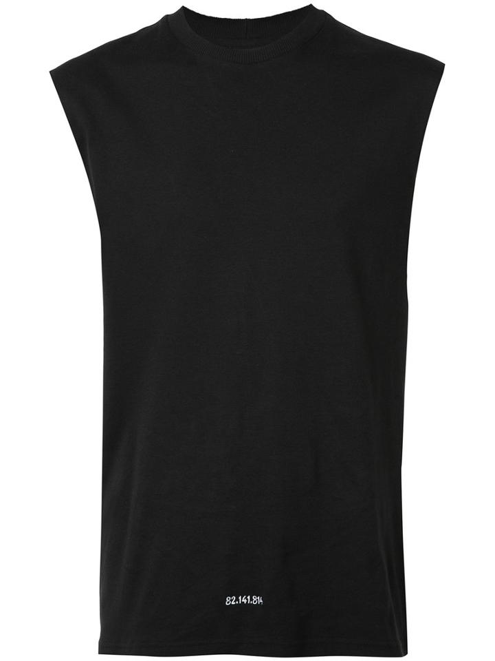 Icosae Round Neck Tank, Men's, Size: Xs, Black, Cotton