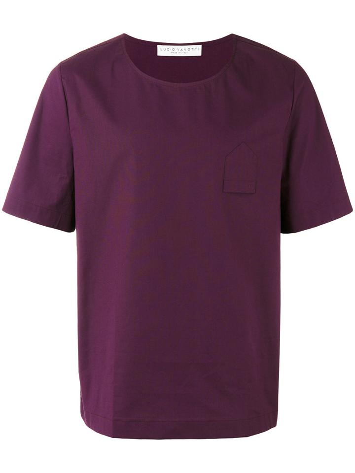 Lucio Vanotti Inverted Chest Pocket T-shirt, Men's, Size: 3, Pink/purple, Cotton