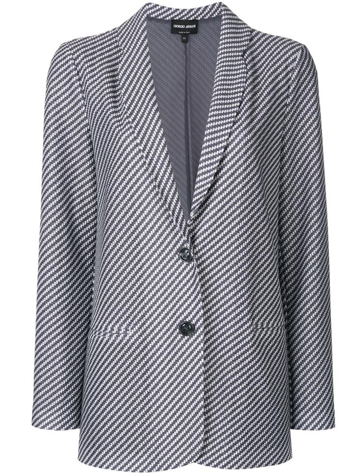 Giorgio Armani Woven Straight-fit Jacket - Grey