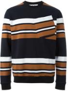 Msgm Striped Sweatshirt, Men's, Size: S, Blue, Cotton