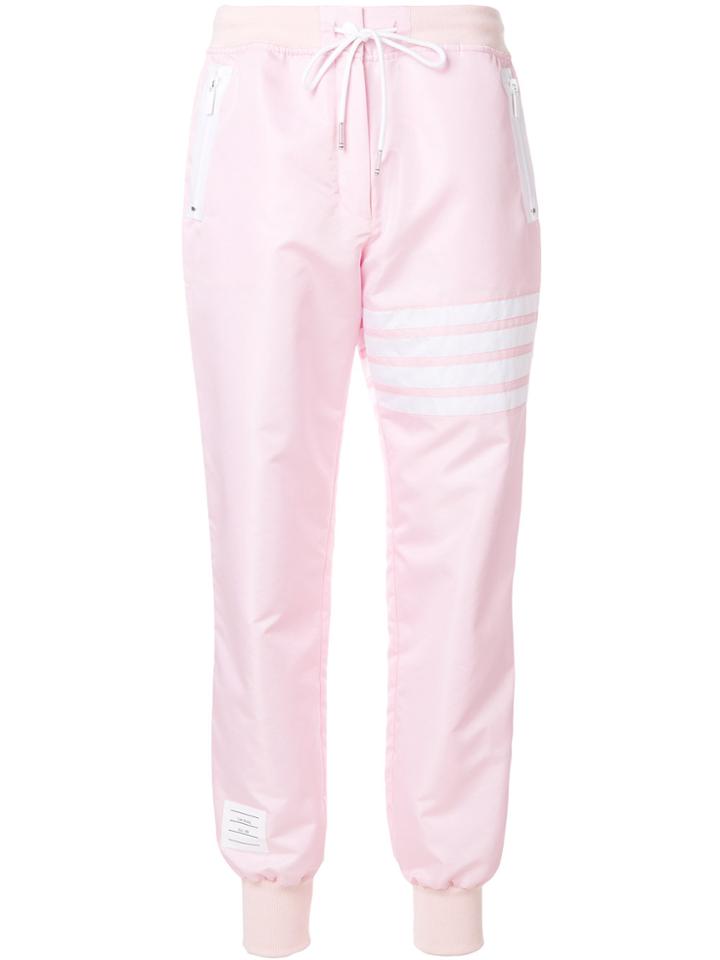 Thom Browne Lightweight Sweatpants With Seamed-in 4 Bar Stripe In