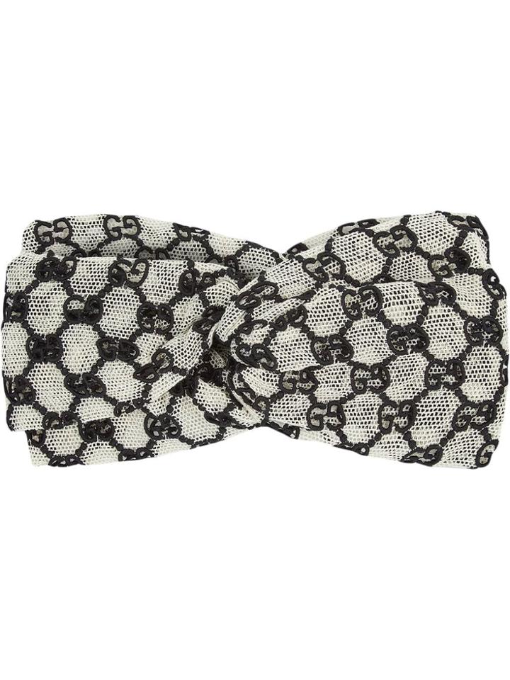 Gucci Interlocking Logo Scarf - White