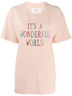 Alberta Ferretti It's A Wonderful World Oversized T-shirt - Pink